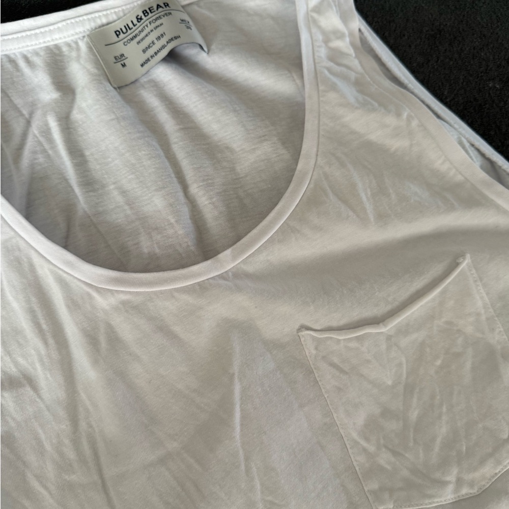 Men’s Pull&Bear White Tank Top